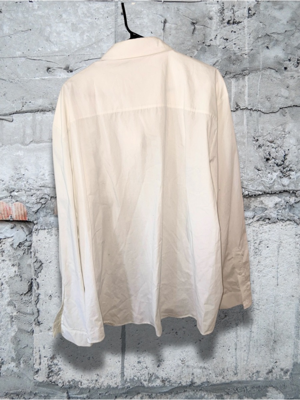 ASOS Cream Ruffle-Front Men's Dress Shirt - Picture 4 of 4